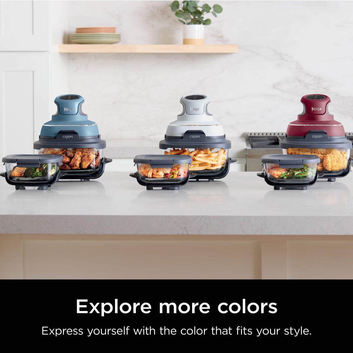 Garly Kitchen Crispi Glass Air Fryer 4-Qt, 3-in-1, Air Fry Recrisp, Portable, Dishwasher Safe