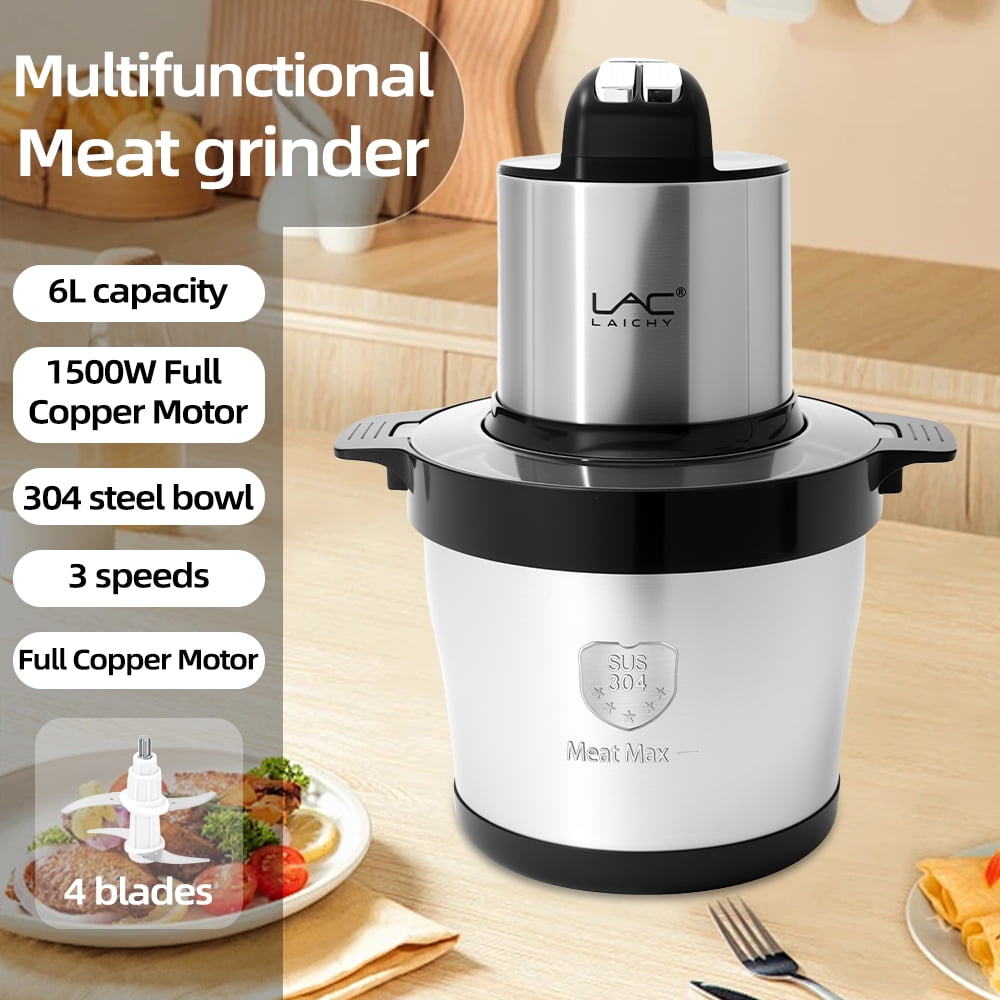 Garly Kitchen LAC LAICHY 3-Speeds 24-Cup Large Electric Meat Grinder, Electric Chopper