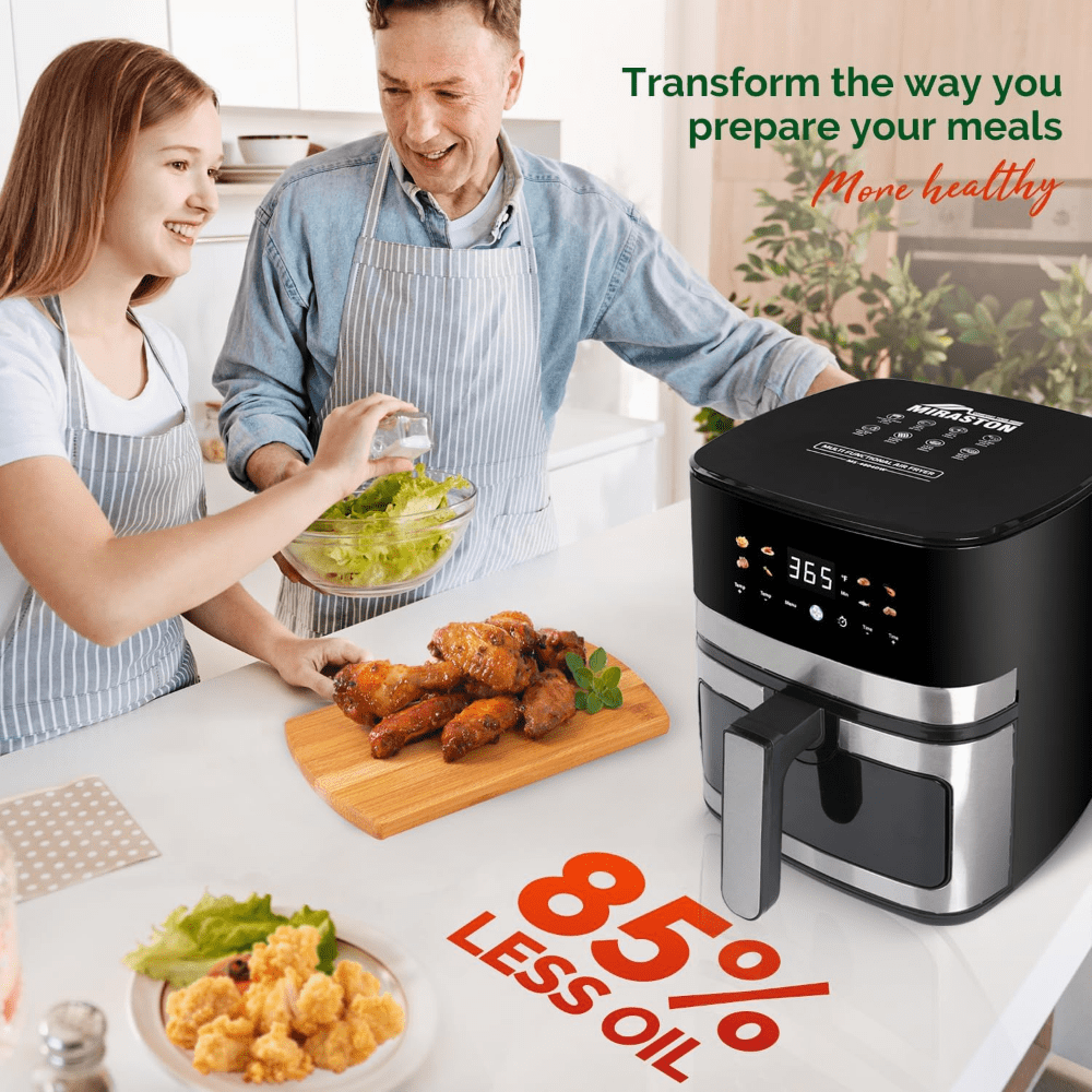 Garly Kitchen 5.8-Qt Air Fryer, 8-in-1 Touch Screen with View Window, Ideal Kitchen
