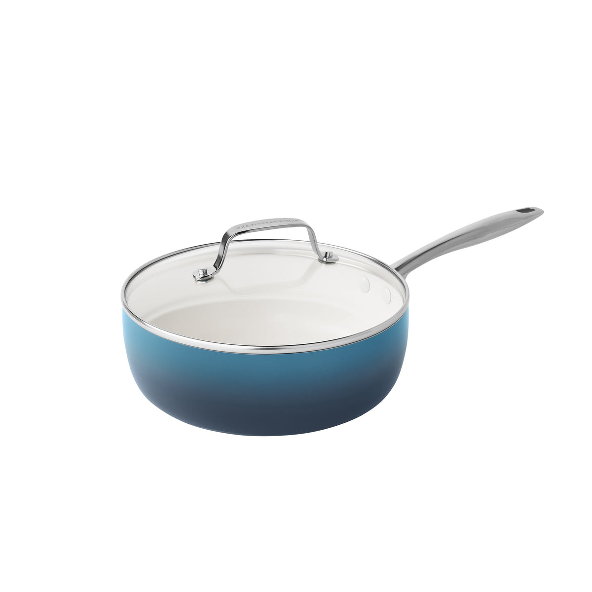 Garly Kitchen Harlow 15-Piece Ceramic Nonstick Cookware Set, Denim Blue