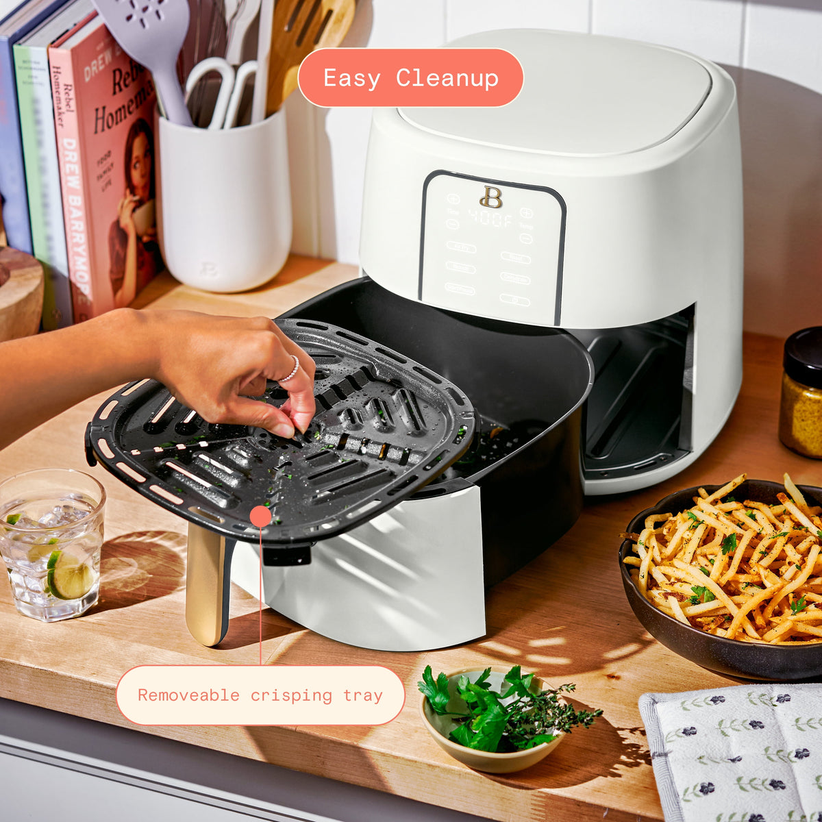 Garly Kitchen 6-Qt Air Fryer, Ceramic Nonstick Coating