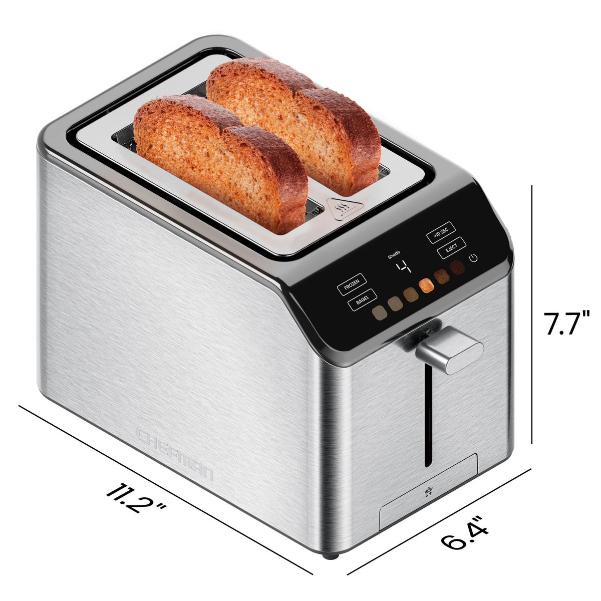 Garly Kitchen Smart Touch 2 Slice Digital Toaster with 6 Touchscreen Shade Settings