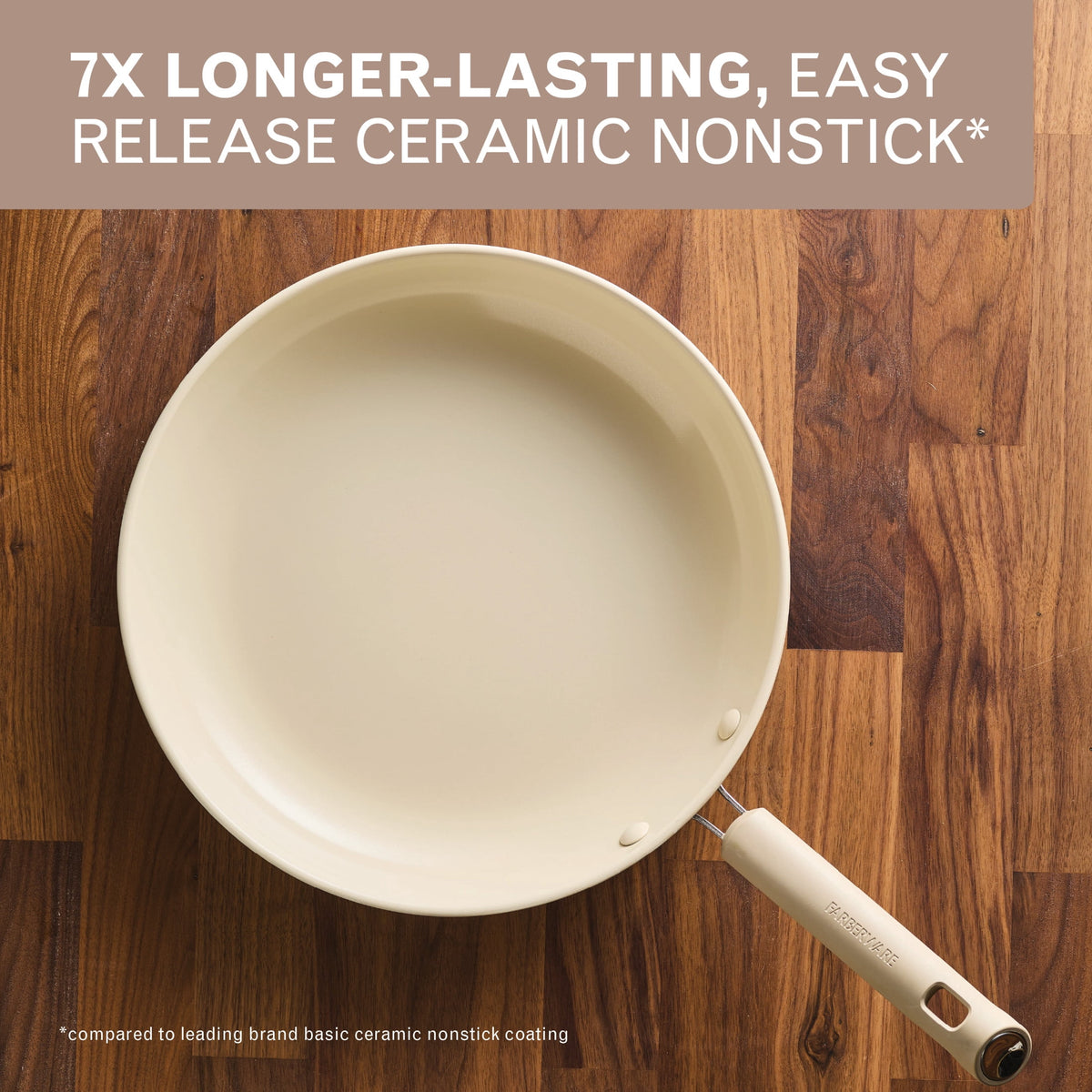 Garly Kitchen TrueCook 12-Piece Ceramic Cookware Set, Dishwasher Safe, Oven Safe to 350°F, Taupe