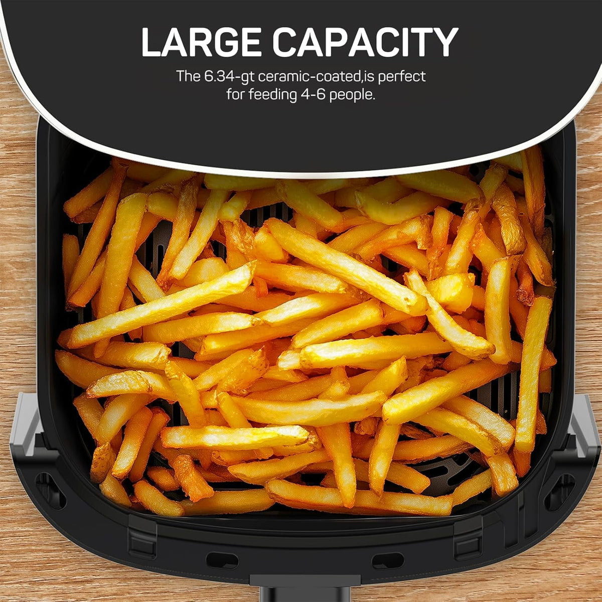 Garly Kitchen Air Fryer, 6-Qt Smart Air Fryer, 12-in-1 Functions - Air Fry, Roast, Reheat