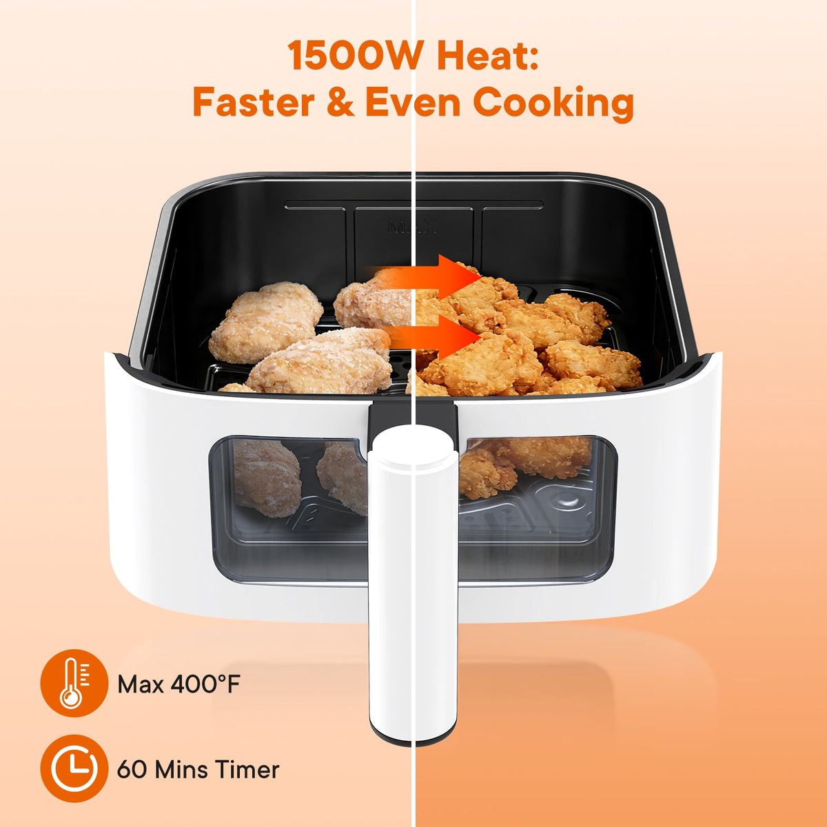 Garly Kitchen Sweetcrispy 4-Qt Compact Air Fryer, 4-in-1 Air Fry Bake Roast Reheat, Dishwasher-Safe