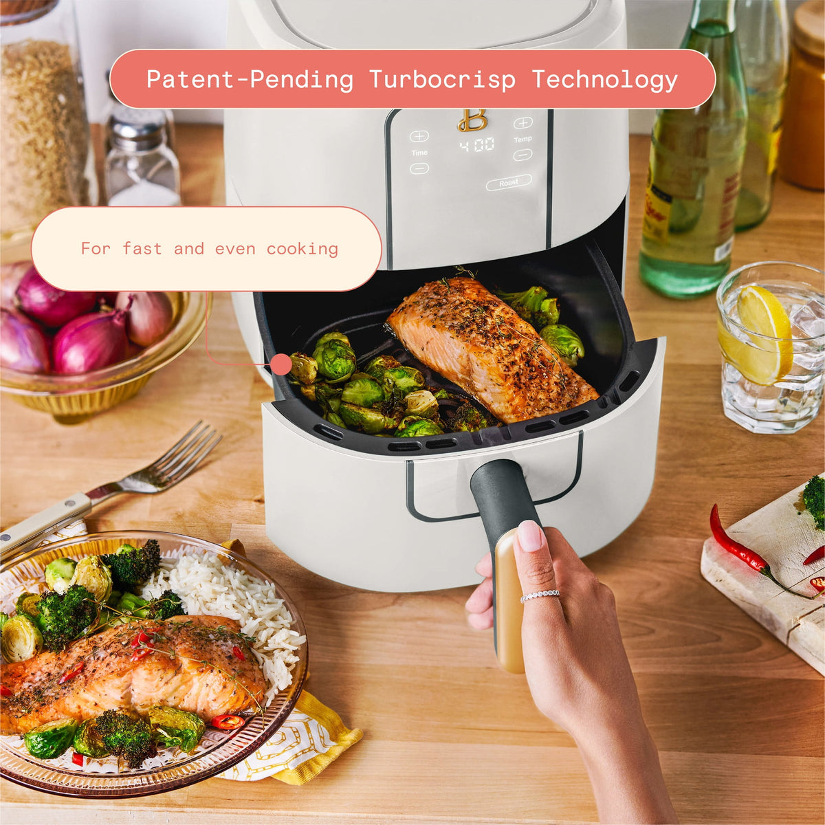 Garly Kitchen 3-Qt Air Fryer, Compact Countertop