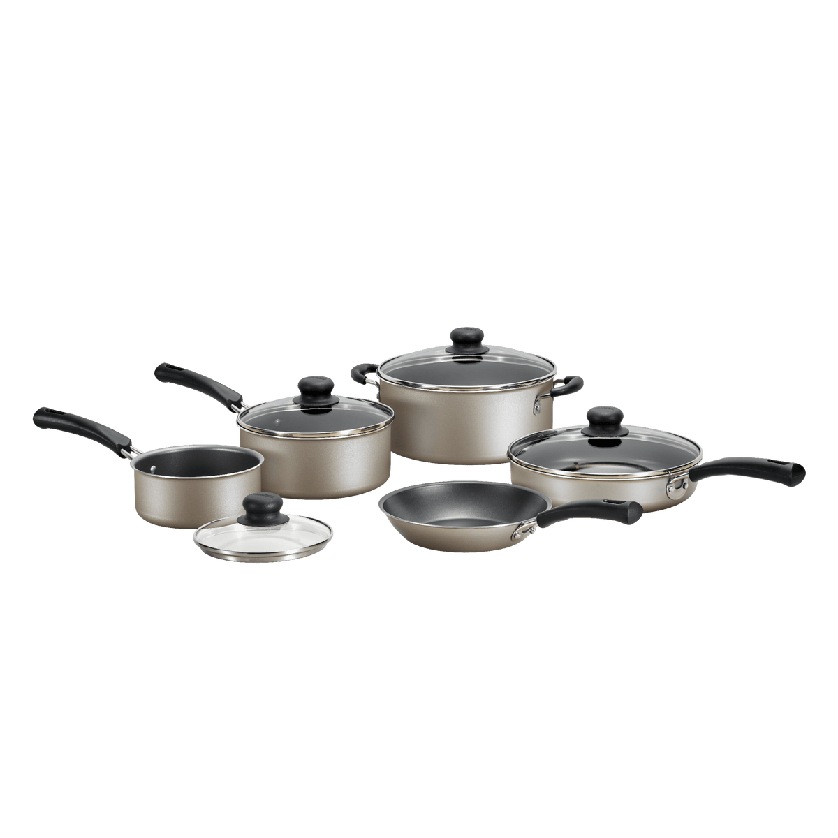 Garly Kitchen 9-Piece Non-Stick Cookware Set, Champagne