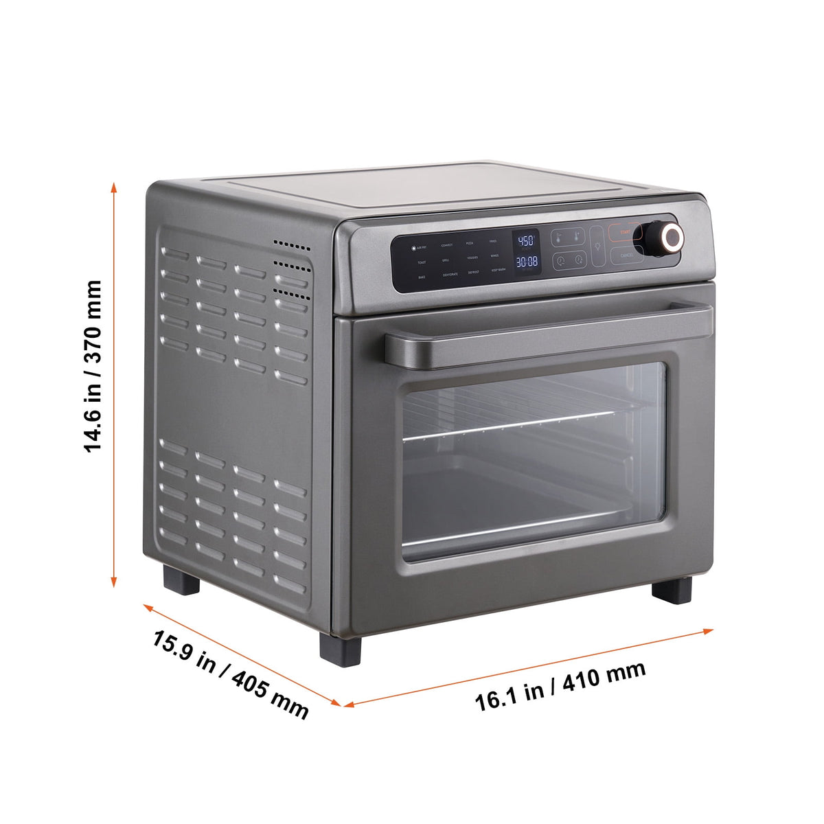 Garly Kitchen 12-in-1 1700W Air Fryer Toaster Oven 25L Stainless Steel Convection Oven