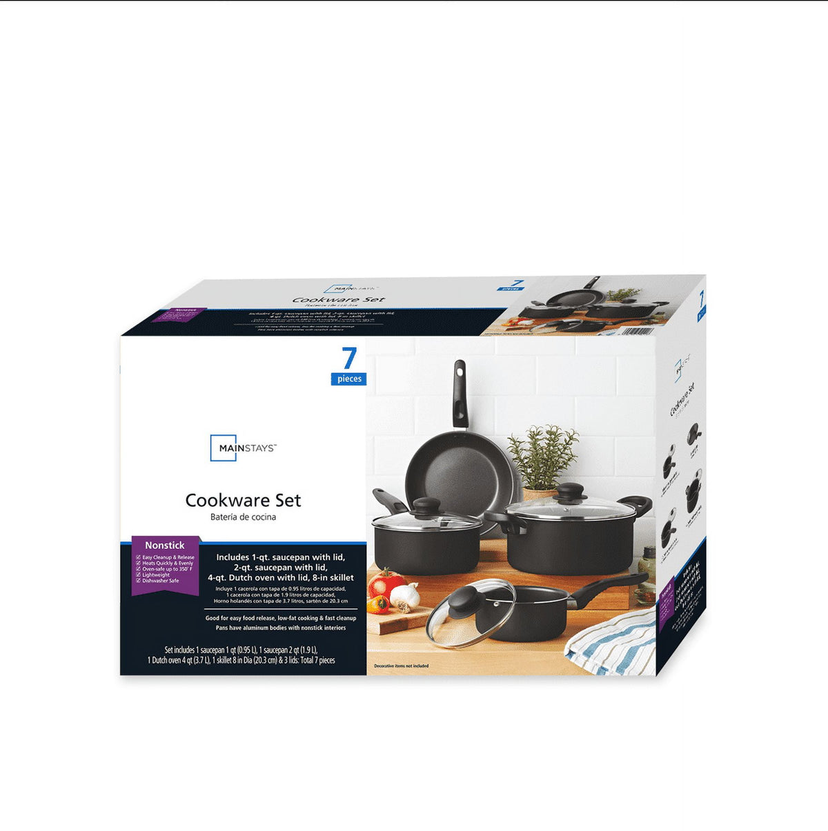 Garly Kitchen 7-Piece Nonstick Aluminum Cookware Set