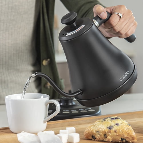 Garly Kitchen Smart Gooseneck Kettle Electric with Temperature Control, Stainless Steel, 0.8L