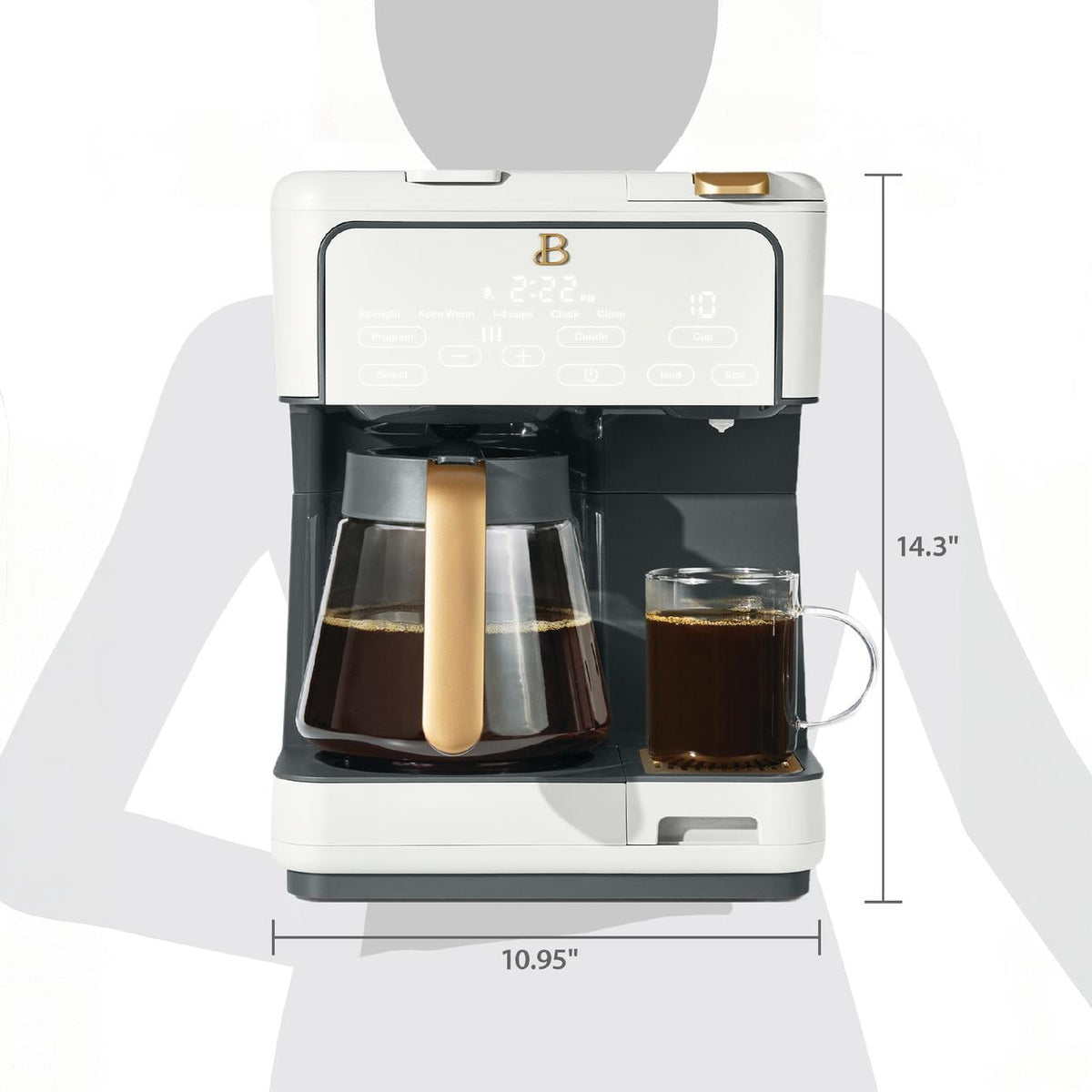 Garly Kitchen Multi-Brew 12-Cup Programmable Drip & Single-Serve Coffee Maker
