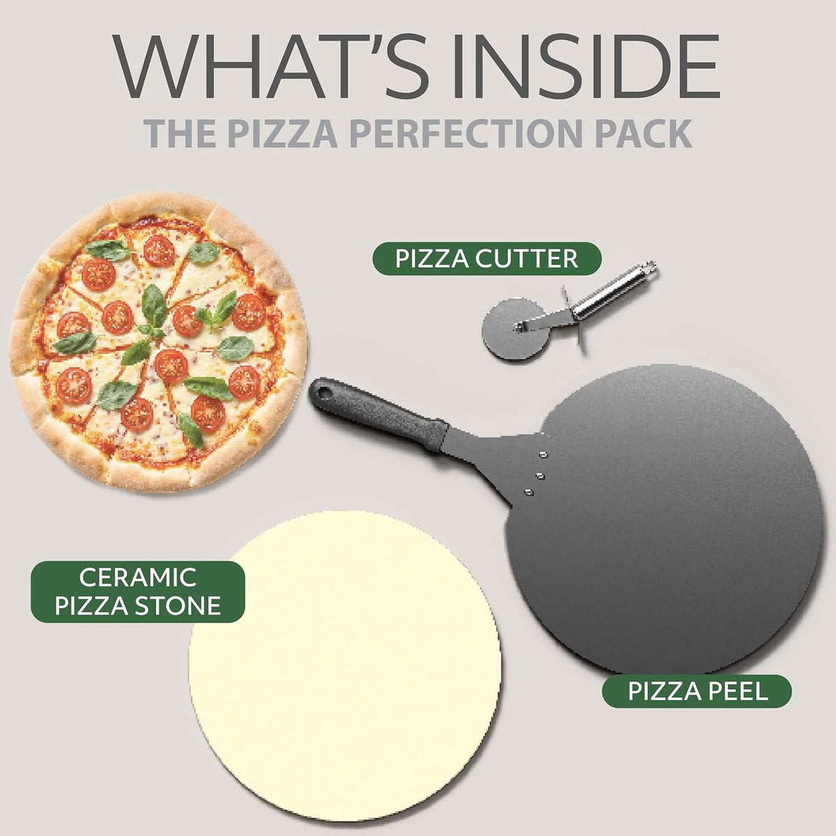 Garly Kitchen Willow 1800W Electric Pizza Oven, White - Indoor Countertop Pizza Maker