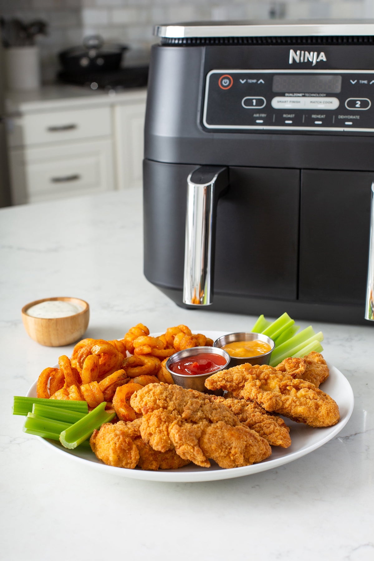 Garly Kitchen Restored Air Fryer 8-Qt, DualZone FlexBasket, 4-in-1, Smart Finish