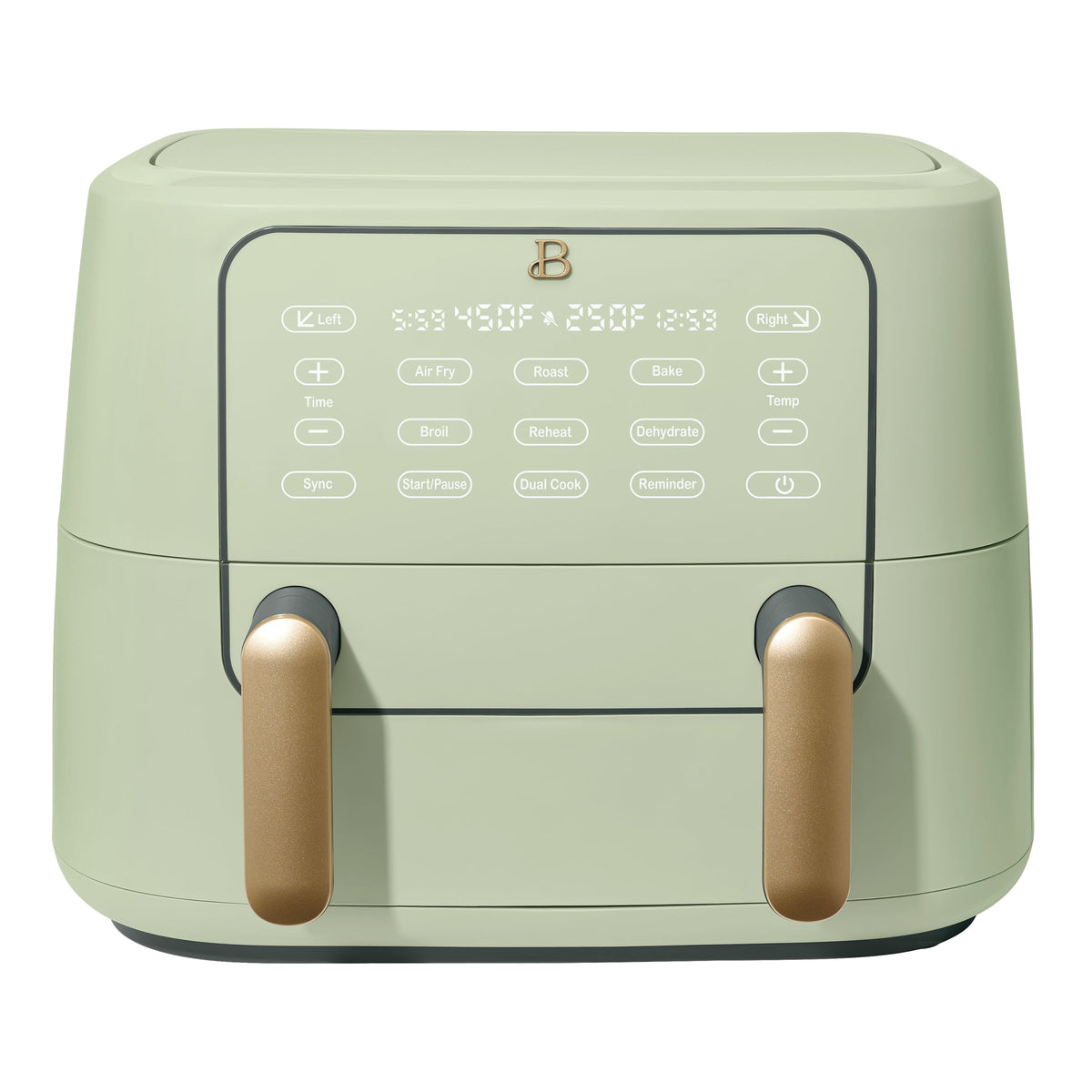 Garly Kitchen 9-Qt TriZone Dual Basket Air Fryer, Ceramic Nonstick Coating