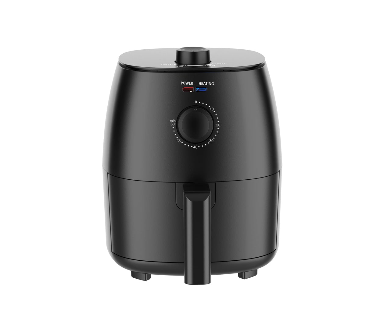 Garly Kitchen Air Fryer, 2.2-Qt, 1150W, Arctic Black with Non-Stick Basket