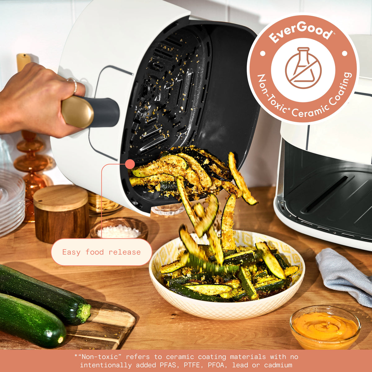 Garly Kitchen 6-Qt Air Fryer, Ceramic Nonstick Coating
