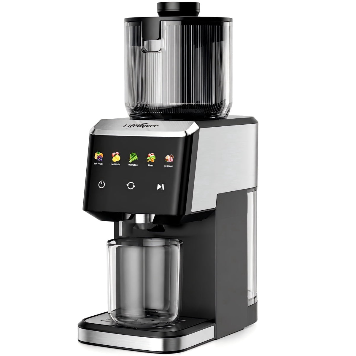 Garly Kitchen Juicer Machine, Touchscreen Cold Press Juicer with 5.4" Wide Feed Chute