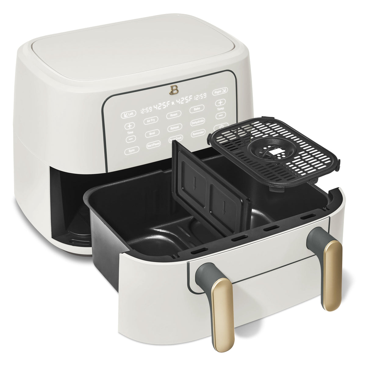 Garly Kitchen 9-Qt TriZone Dual Basket Air Fryer, Ceramic Nonstick Coating