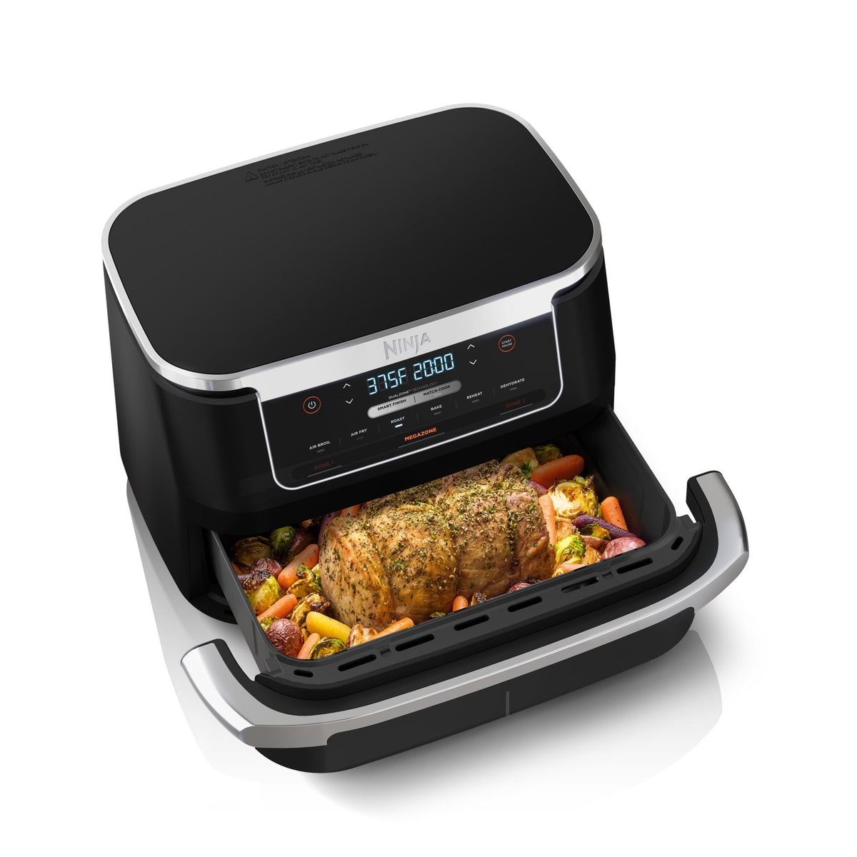 Garly Kitchen Air Fryer 7-Qt, DualZone FlexBasket, 6-in-1, Smart Finish, Cook 2 Foods 2 Ways
