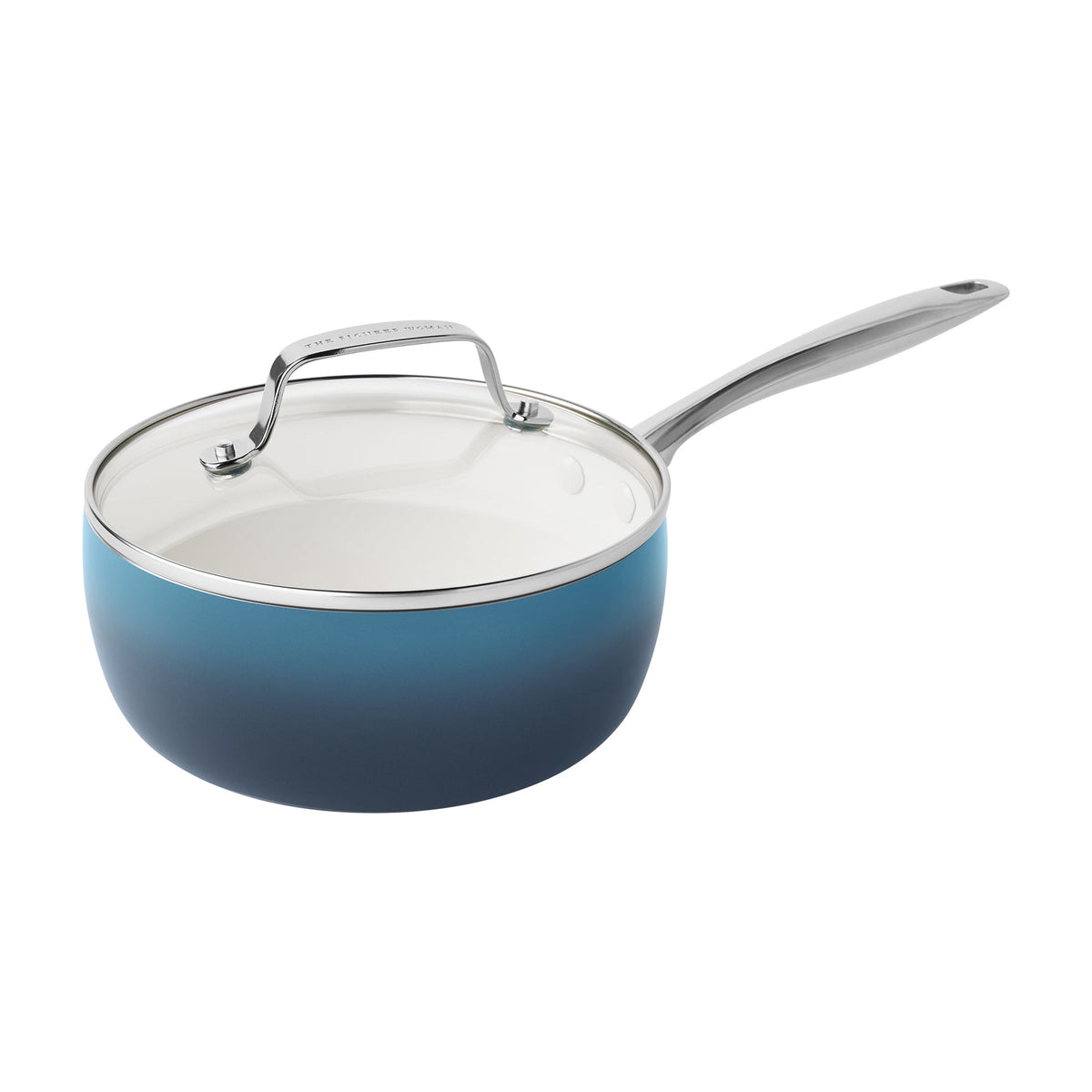 Garly Kitchen Harlow 15-Piece Ceramic Nonstick Cookware Set, Denim Blue