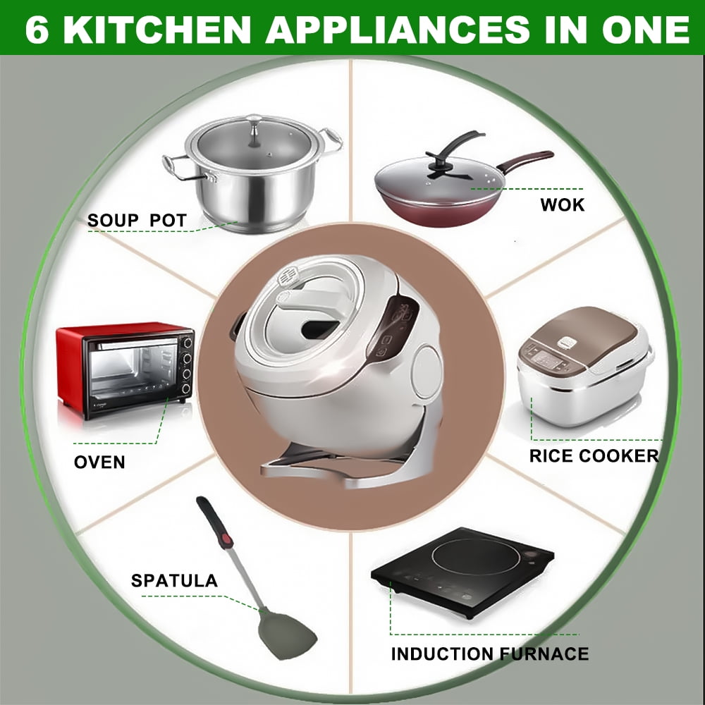 Garly Kitchen Automatic Cooking Machine Auto Cooking Wok Fried Rice Machine 360 ° Automatic