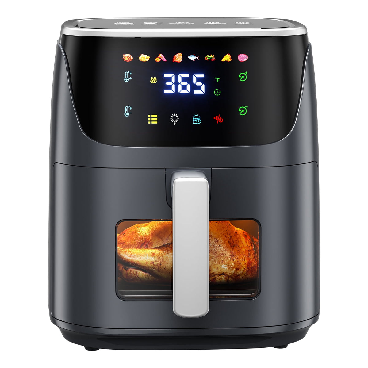 Garly Kitchen 8-Qt Air Fryer with 8 Food Preset, LED Digital Touch Screen, Roast, Reheat, Dehydrate