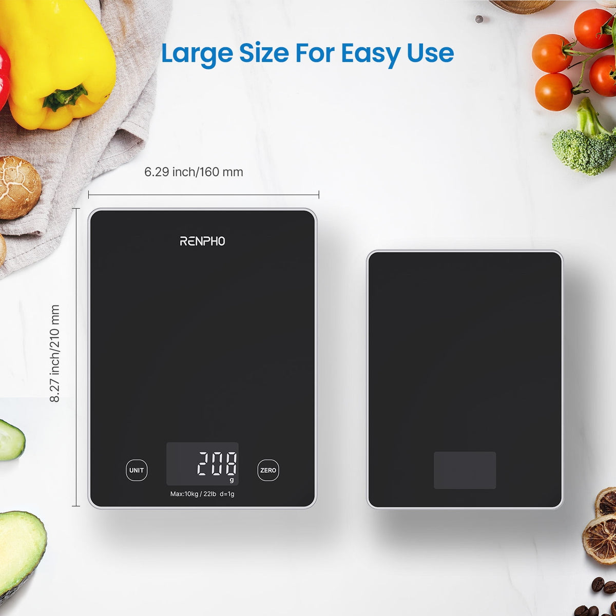 Garly Kitchen Smart Food Scale, Smart Nutrition Scale, Nutrition Calculator 22 lb
