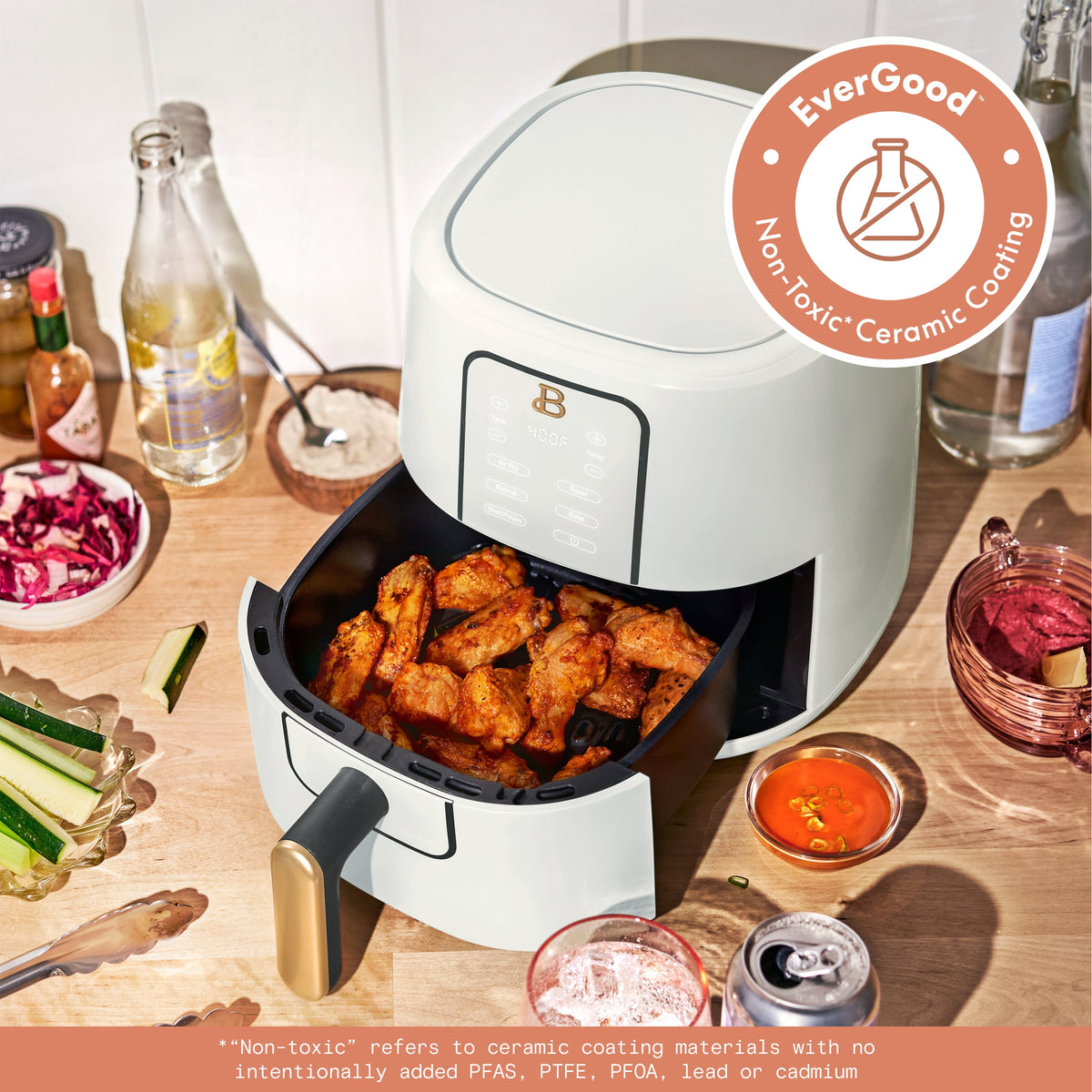 Garly Kitchen 3-Qt Air Fryer, Ceramic Nonstick Coating