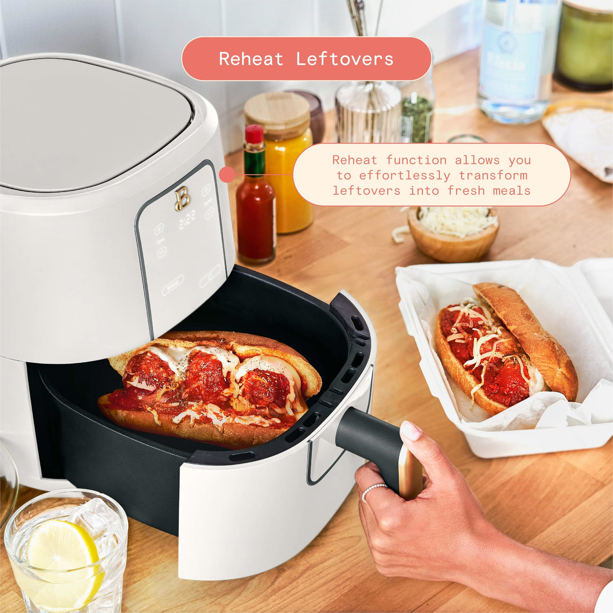 Garly Kitchen 3-Qt Air Fryer, Compact Countertop