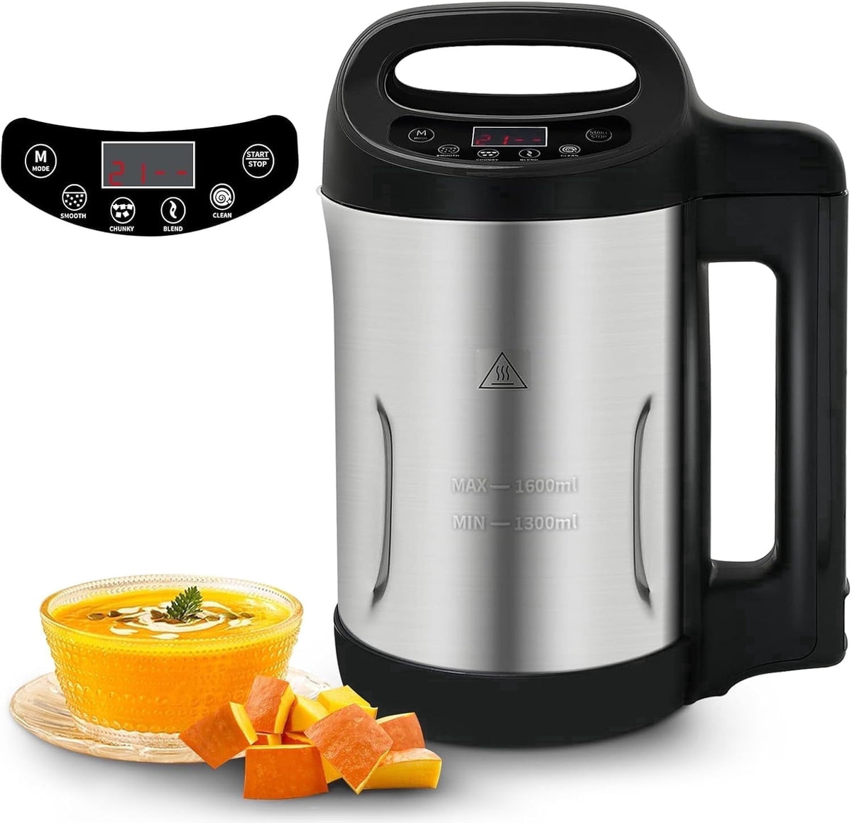 Garly Kitchen 1.6L 4-in-1 Multifunctional Electric Hot Pot Milk & Soup Maker with Smart Control