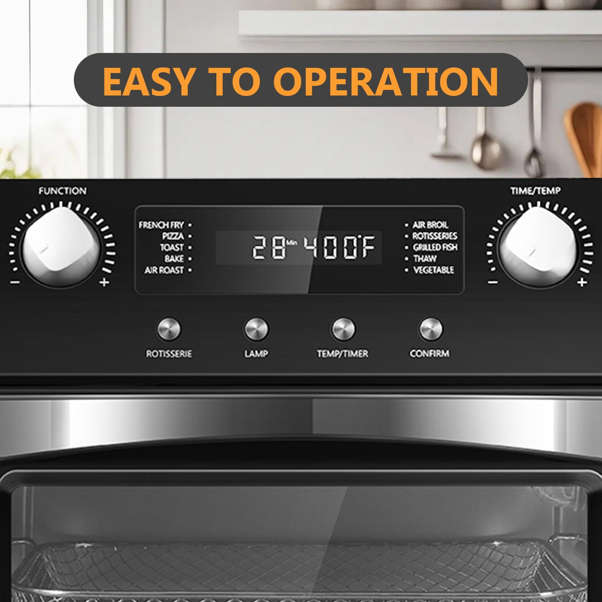 Garly Kitchen Air Fryer Oven, 10-in-1 Convection Oven, 24-Qt Air Fryer Combo