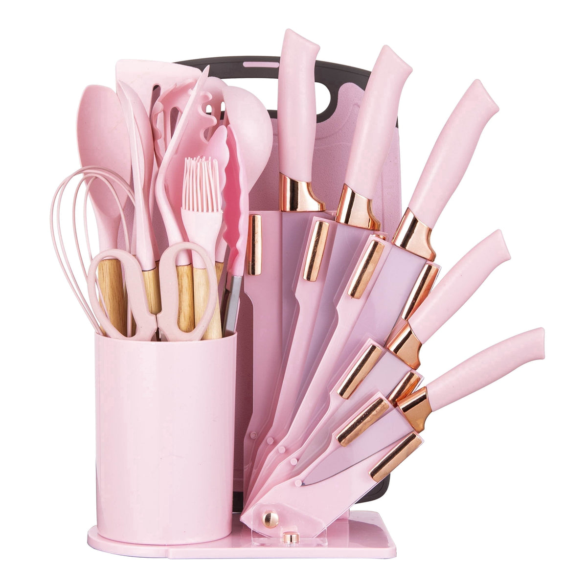 Garly Kitchen HEESEM 19-Piece Silicone Kitchen Utensil & Knife Set - Heat-Resistant Cooking Tools