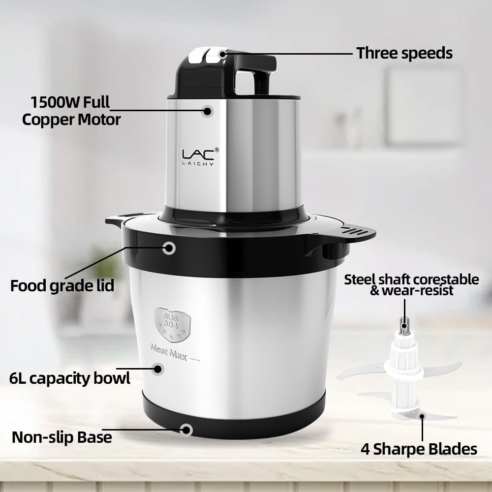 Garly Kitchen LAC LAICHY 3-Speeds 24-Cup Large Electric Meat Grinder, Electric Chopper