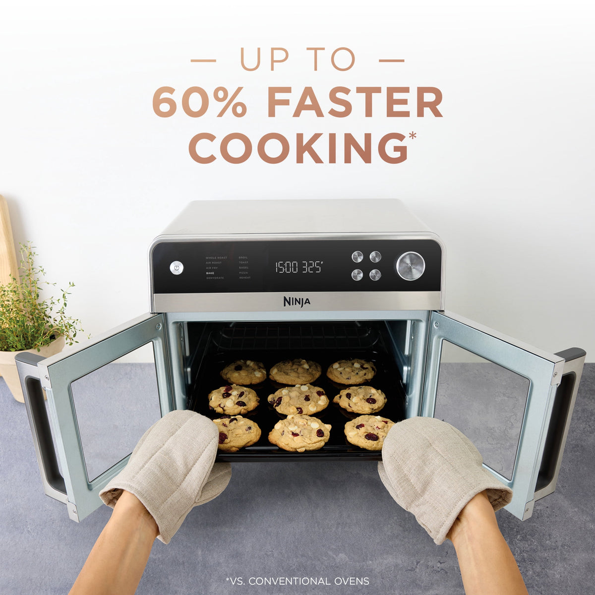Garly Kitchen French Door 10-in-1 Countertop Oven, with Smart Surroundair Technology and Air Fry