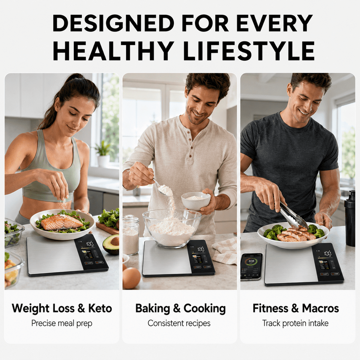 Garly Kitchen 11lb Smart Kitchen Scale - Nutritional Calculator, 23 Nutrients Tracking App