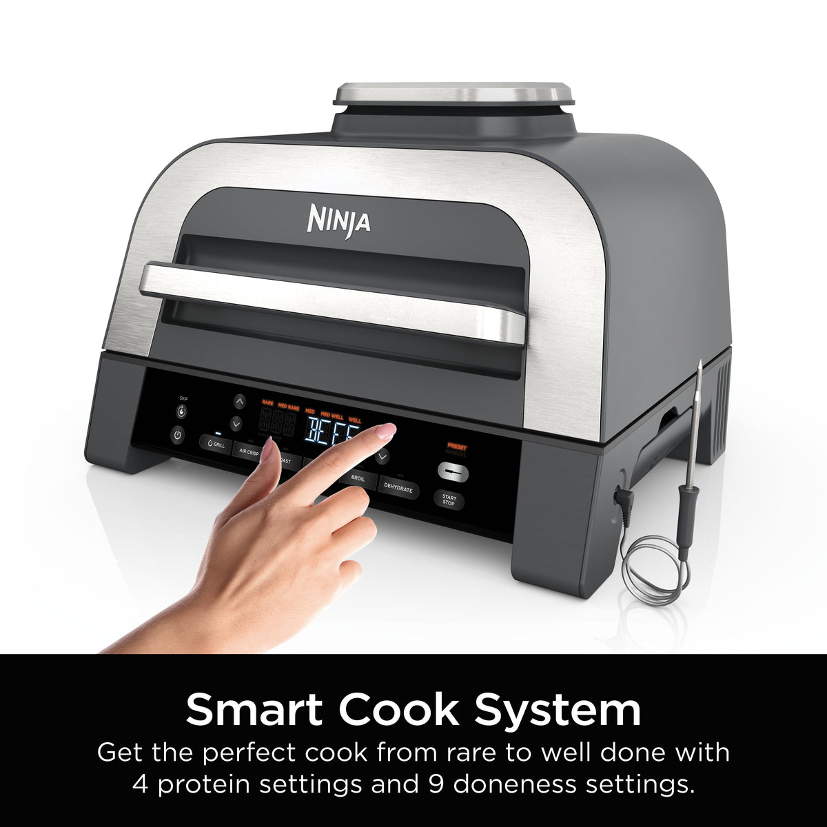 Garly Kitchen Smart XL 6-in-1 Indoor Grill with Air Fry, Roast, Bake, Broil, & Dehydrate