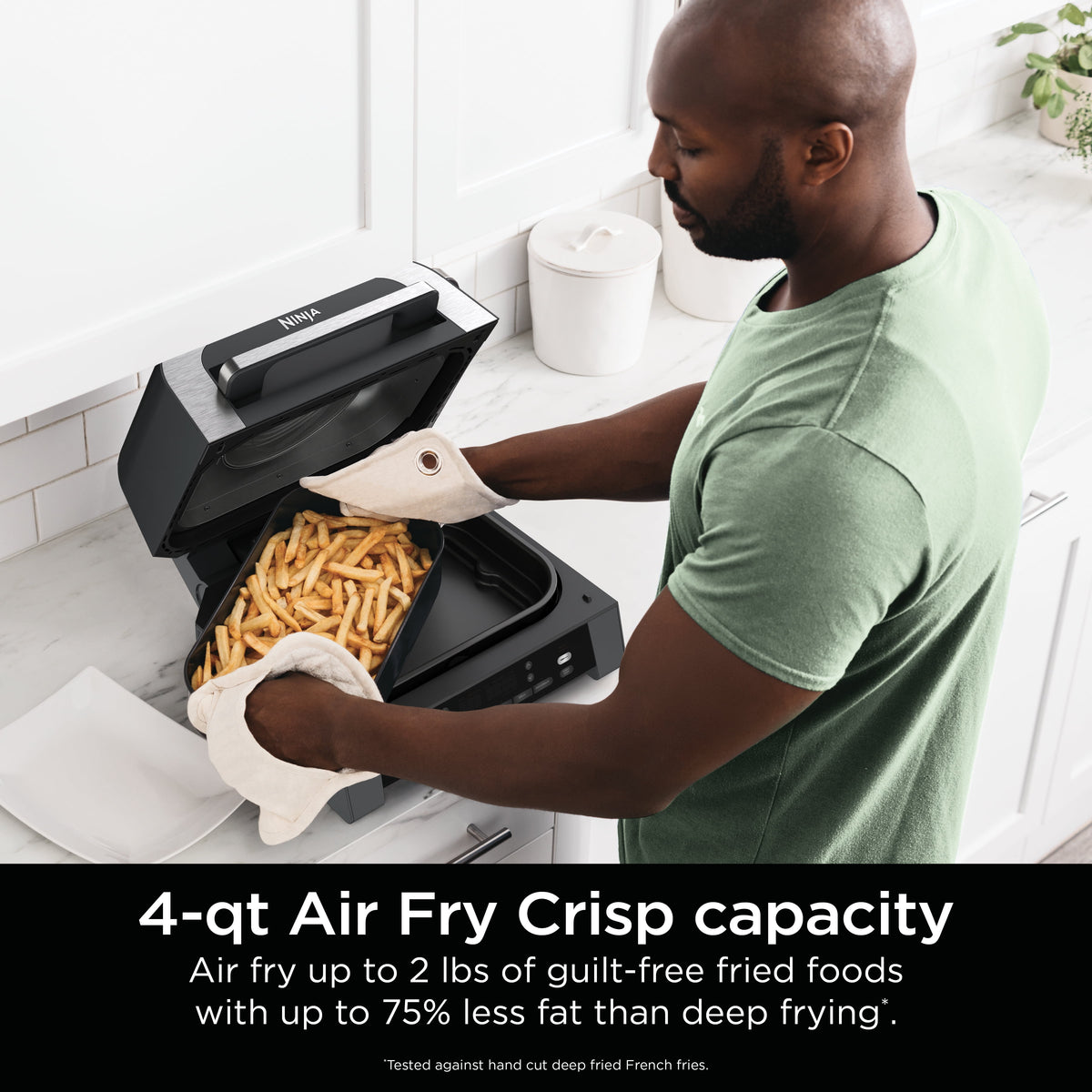 Garly Kitchen Smart XL 6-in-1 Indoor Grill with Air Fry, Roast, Bake, Broil, & Dehydrate