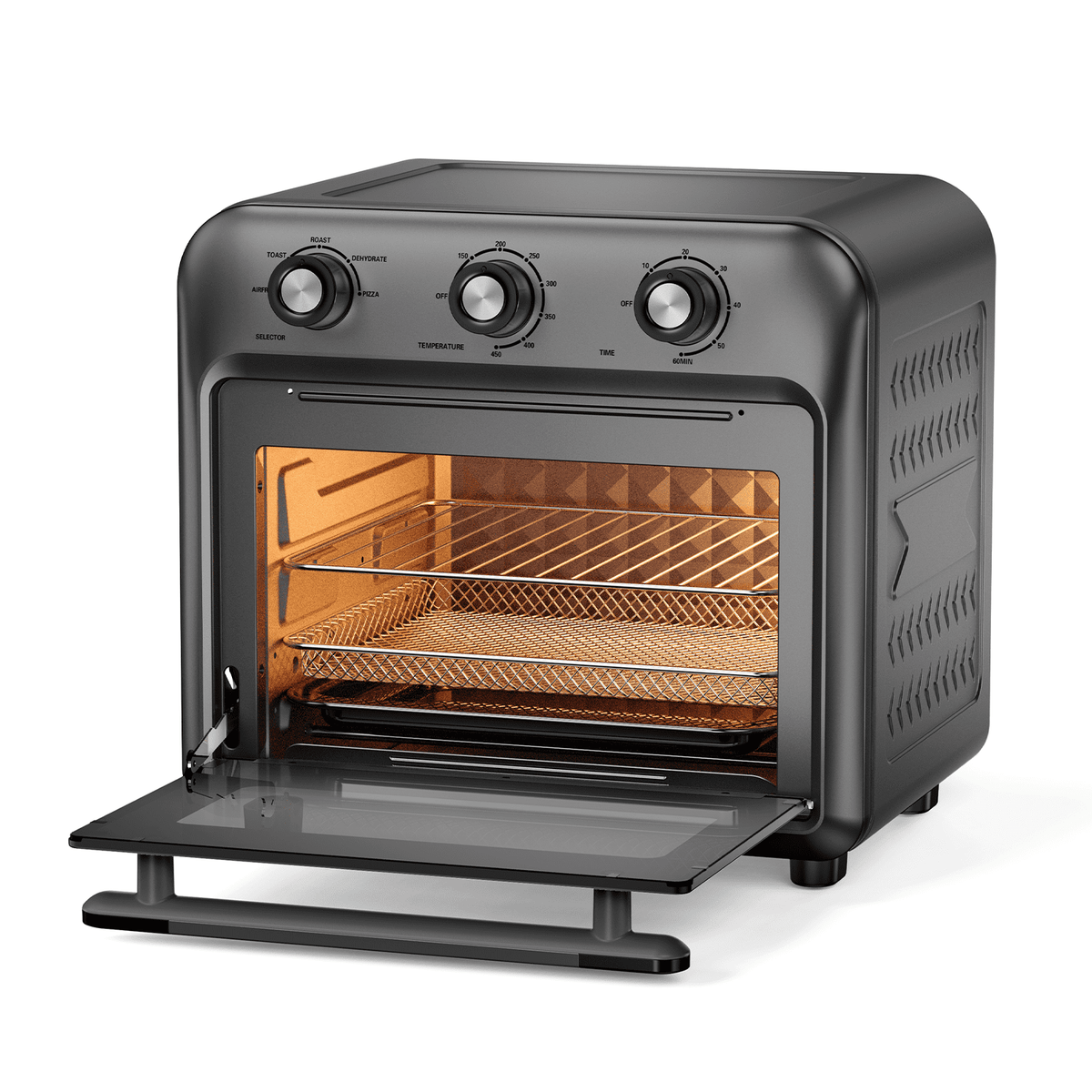 Garly Kitchen 21-Qt Air Fryer Toaster Oven with Convection, 5-in-1 Countertop Cooker, View Window