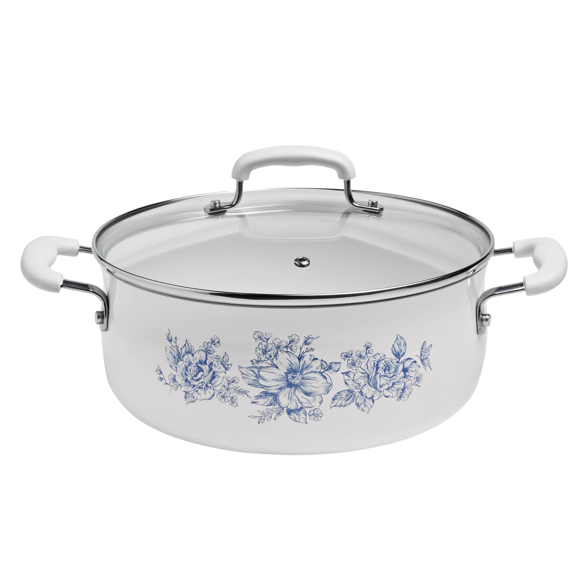 Garly Kitchen 12-Piece Classic Aluminum Cookware Set, Ceramic Nonstick