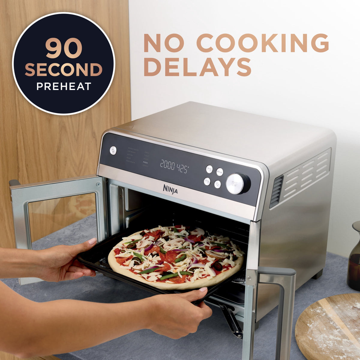 Garly Kitchen French Door 10-in-1 Countertop Oven, with Smart Surroundair Technology and Air Fry