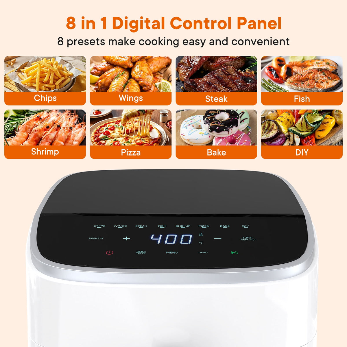 Garly Kitchen Sweetcrispy 4-Qt Compact Air Fryer, 4-in-1 Air Fry Bake Roast Reheat, Dishwasher-Safe