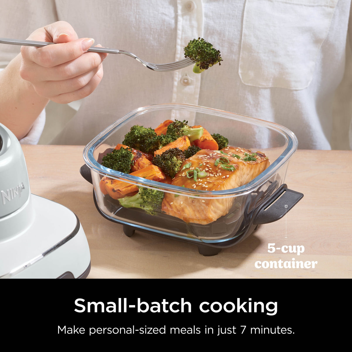 Garly Kitchen Crispi Glass Air Fryer 4-Qt, 3-in-1, Air Fry Recrisp, Portable, Dishwasher Safe