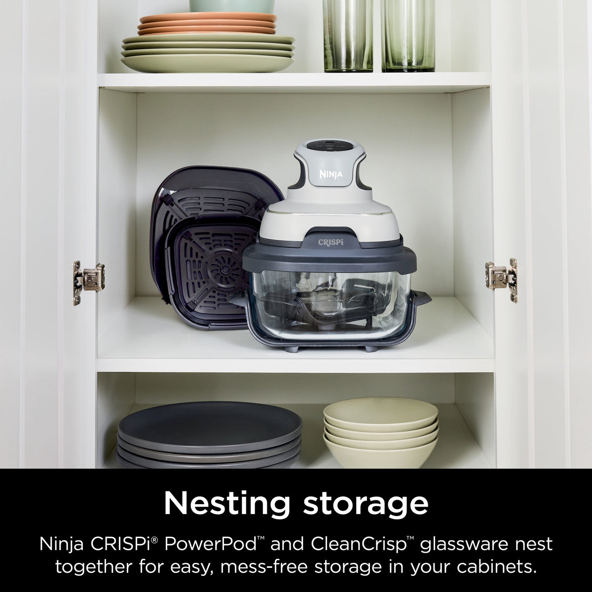 Garly Kitchen Crispi Glass Air Fryer 4-Qt, 3-in-1, Air Fry Recrisp, Portable, Dishwasher Safe