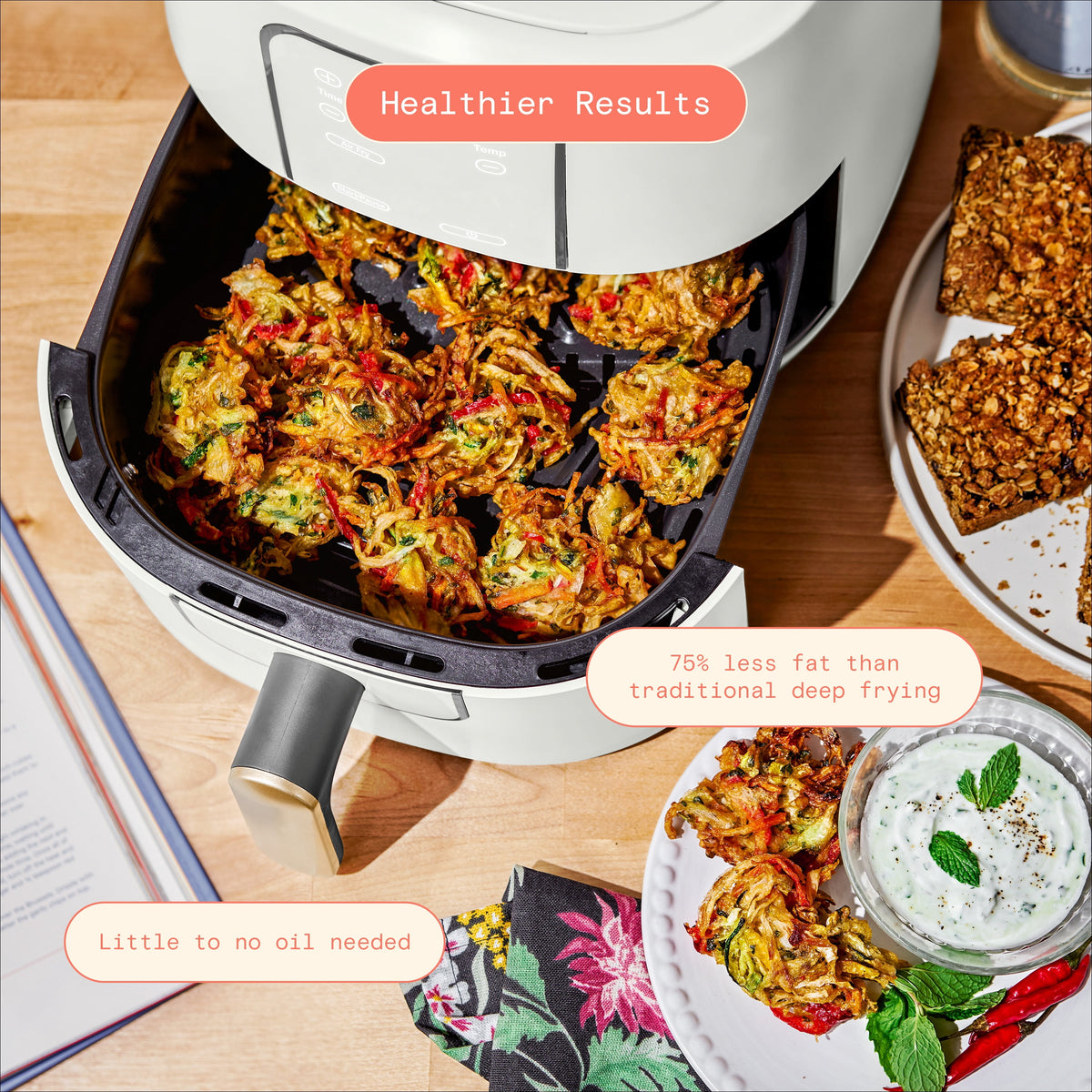 Garly Kitchen 6-Qt Air Fryer, Ceramic Nonstick Coating