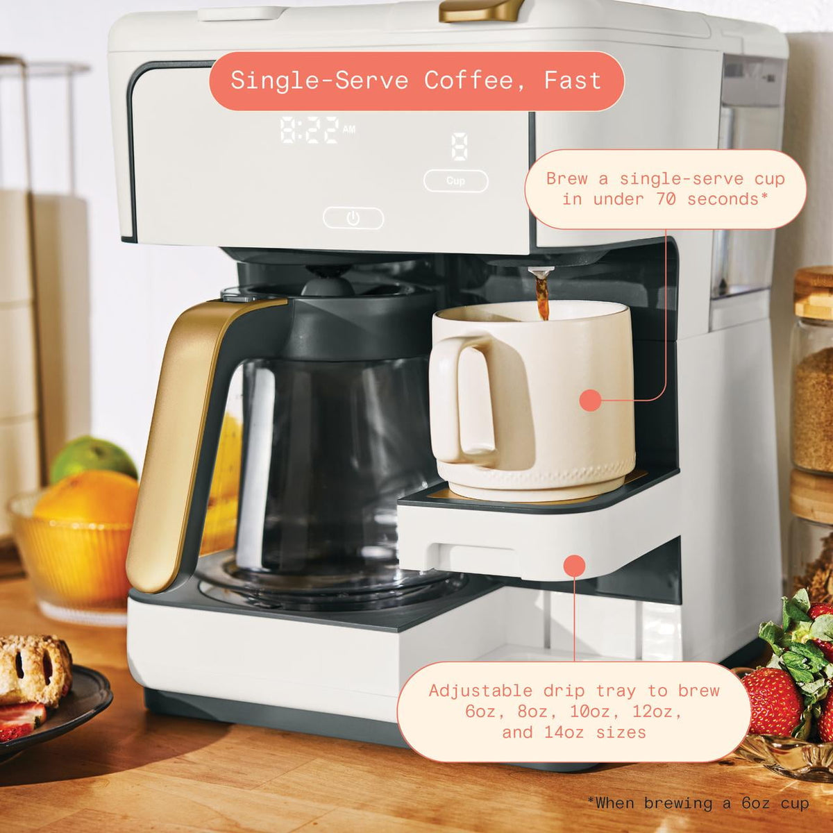 Garly Kitchen Multi-Brew 12-Cup Programmable Drip & Single-Serve Coffee Maker