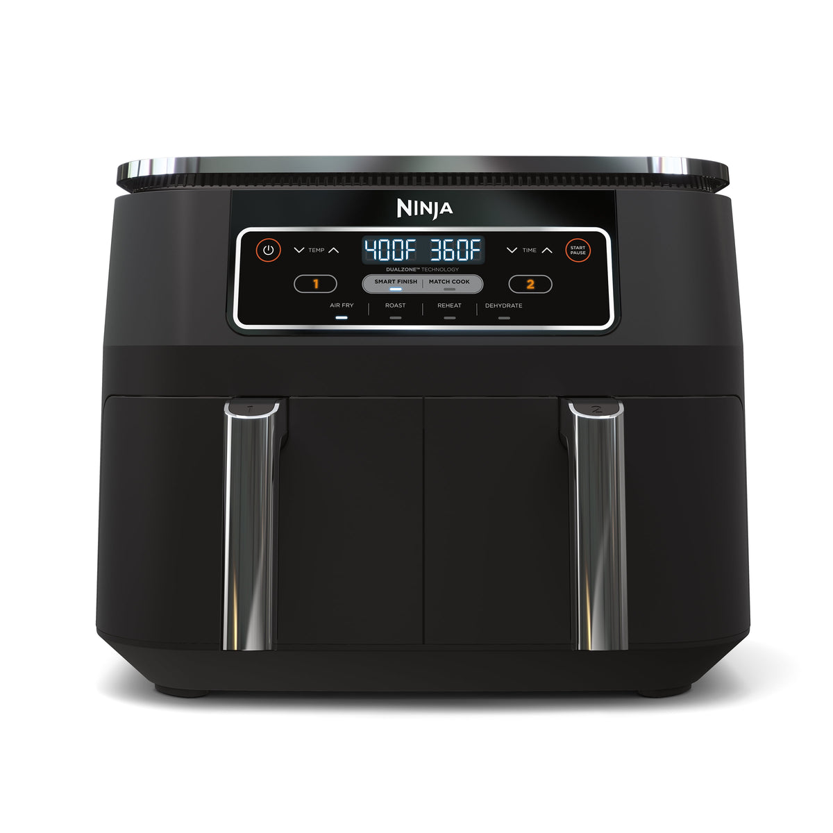 Garly Kitchen Air Fryer 8-Qt, DualZone FlexBasket, 4-in-1, Smart Finish, Cook 2 Foods 2 Ways