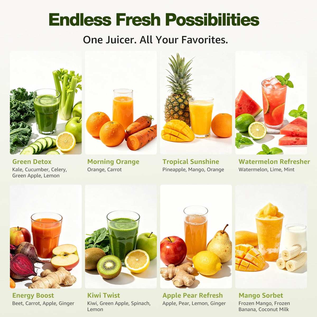 Garly Kitchen Juicer Machine, Touchscreen Cold Press Juicer with 5.4" Wide Feed Chute