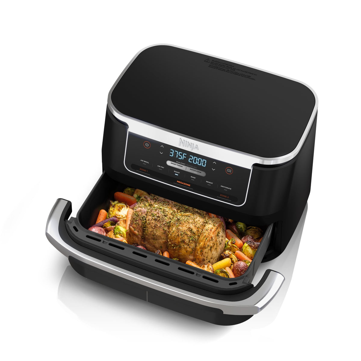 Garly Kitchen Air Fryer 7-Qt, DualZone FlexBasket, 6-in-1, Smart Finish, Cook 2 Foods 2 Ways