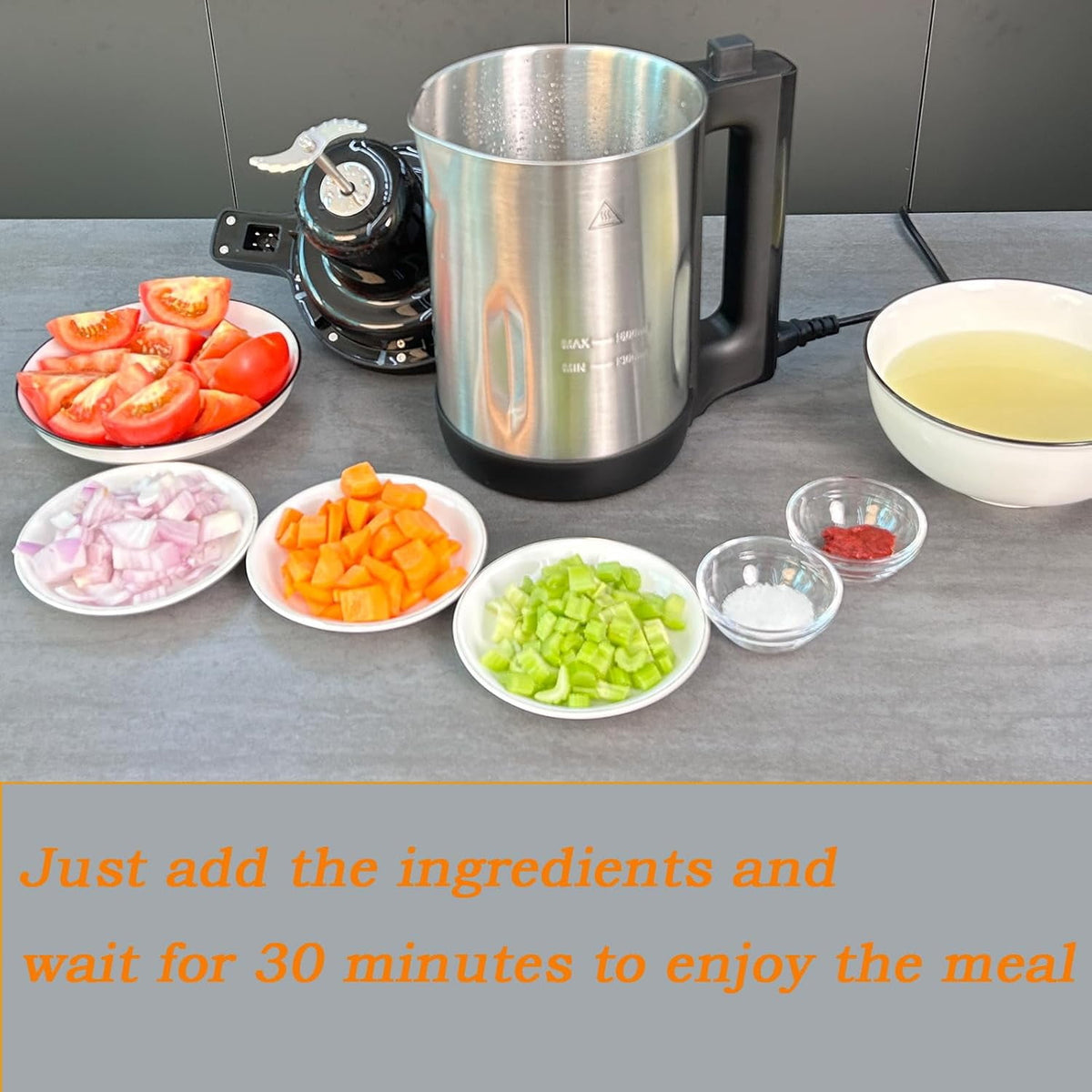 Garly Kitchen 1.6L 4-in-1 Multifunctional Electric Hot Pot Milk & Soup Maker with Smart Control