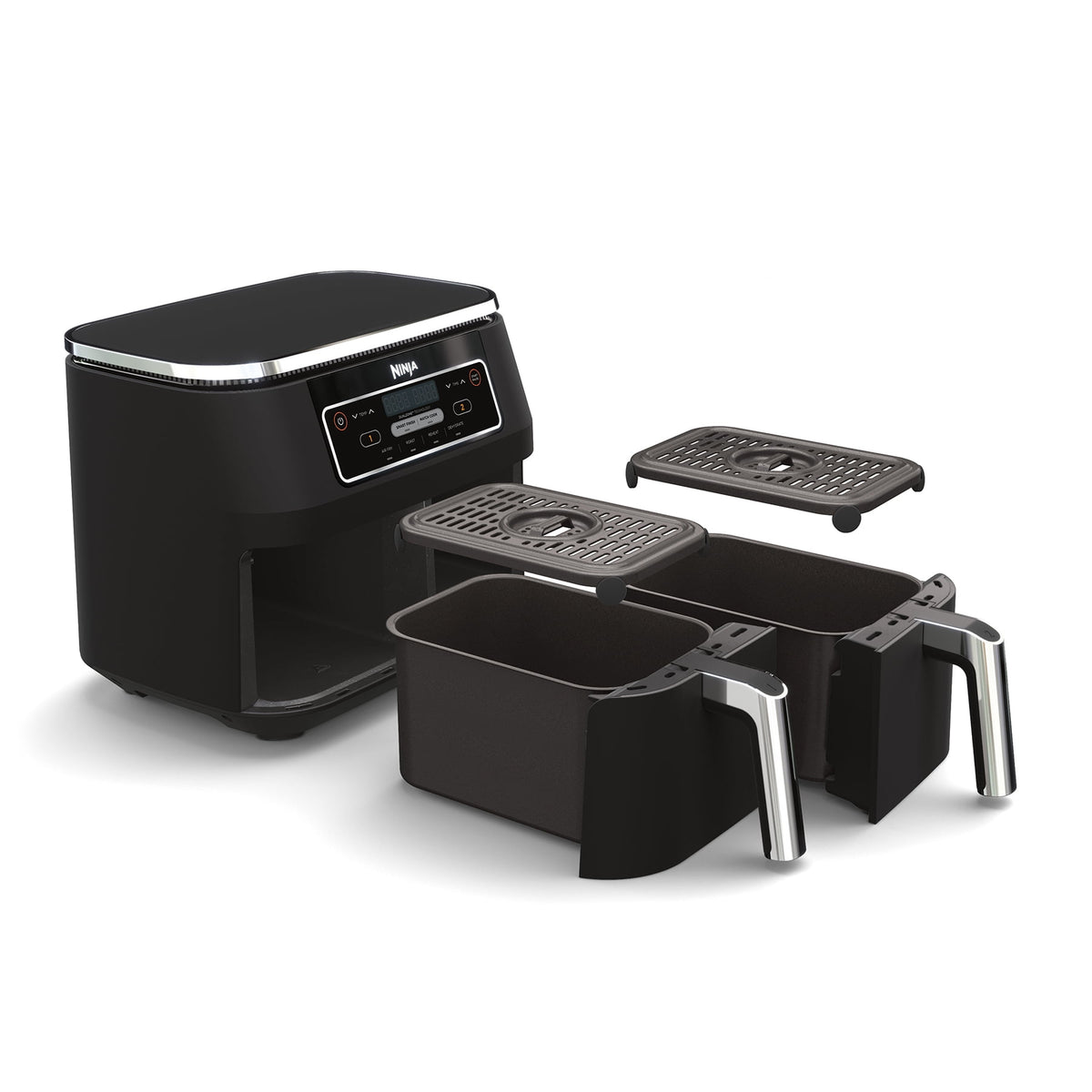Garly Kitchen Air Fryer 8-Qt, DualZone FlexBasket, 4-in-1, Smart Finish, Cook 2 Foods 2 Ways